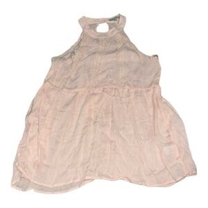 NanaMacs My Pleasure Sleeveless Babydoll Top (Light Peach) white birch MEDIUM